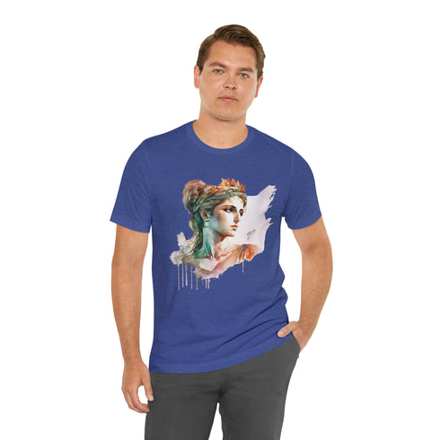 Greecian Goddess in Watercolor - Short Sleeve Tee